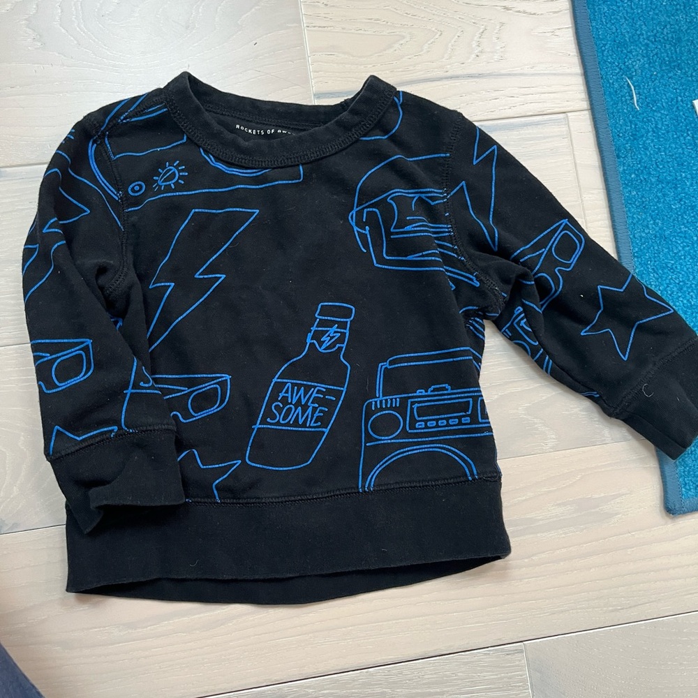 Rockets of Awesome black sweatshirt 3T